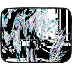 Digital Wave Double Sided Fleece Blanket (mini)  by MRNStudios