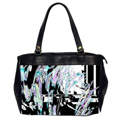 Digital Wave Oversize Office Handbag (2 Sides) by MRNStudios