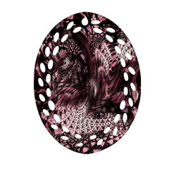 Geometric Abstraction Oval Filigree Ornament (two Sides) by MRNStudios