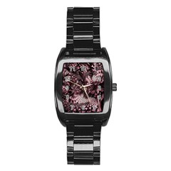 Geometric Abstraction Stainless Steel Barrel Watch by MRNStudios
