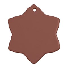 Blast-off Bronze Brown Snowflake Ornament (two Sides) by FabChoice