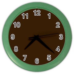 Brunette Brown Color Wall Clock by FabChoice