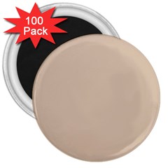 Frosted Almond Brown 3  Magnets (100 Pack) by FabChoice