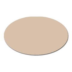 Frosted Almond Brown Oval Magnet by FabChoice