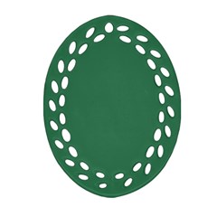 Amazon Green Oval Filigree Ornament (two Sides) by FabChoice