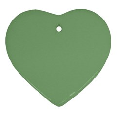 Dark Sea Green Heart Ornament (two Sides) by FabChoice