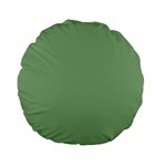 Dark Sea Green Standard 15  Premium Flano Round Cushions Back
