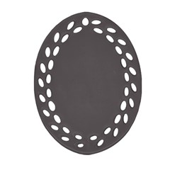 Carbon Grey Oval Filigree Ornament (two Sides) by FabChoice