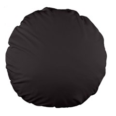 Carbon Grey Large 18  Premium Flano Round Cushions by FabChoice