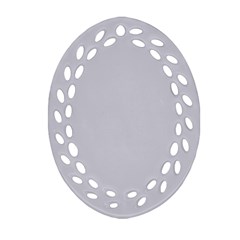 Cloudy Grey Oval Filigree Ornament (two Sides) by FabChoice