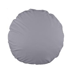 Cloudy Grey Standard 15  Premium Flano Round Cushions by FabChoice