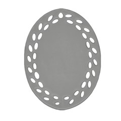 Drizzle Grey Oval Filigree Ornament (two Sides) by FabChoice