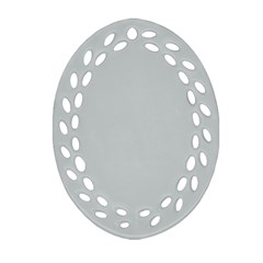 Glacier Grey Oval Filigree Ornament (two Sides) by FabChoice