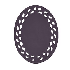 Graphite Grey Ornament (oval Filigree) by FabChoice