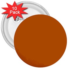 Alloy Orange 3  Buttons (10 Pack)  by FabChoice