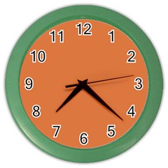 Amber Glow Orange Color Wall Clock by FabChoice