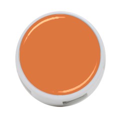 Amber Glow Orange 4-port Usb Hub (two Sides)