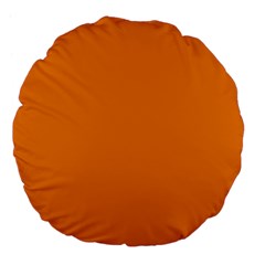 Apricot Orange Large 18  Premium Flano Round Cushions by FabChoice