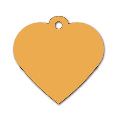 Bees Wax Orange Dog Tag Heart (two Sides) by FabChoice