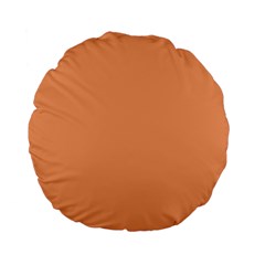 Cantaloupe Orange Standard 15  Premium Flano Round Cushions by FabChoice