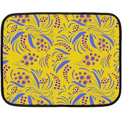 Folk Flowers Art Pattern Floral Abstract Surface Design  Seamless Pattern Fleece Blanket (mini) by Eskimos