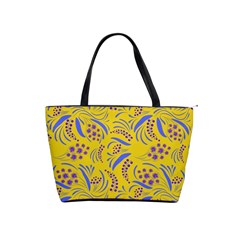 Folk Flowers Art Pattern Floral Abstract Surface Design  Seamless Pattern Classic Shoulder Handbag by Eskimos