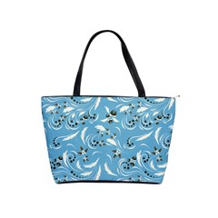 Folk Flowers Art Pattern Floral Abstract Surface Design  Seamless Pattern Classic Shoulder Handbag by Eskimos