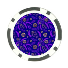 Folk Flowers Art Pattern Floral Abstract Surface Design  Seamless Pattern Poker Chip Card Guard (10 Pack) by Eskimos