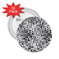White And Black Modern Abstract Design 2 25  Buttons (10 Pack)  by dflcprintsclothing