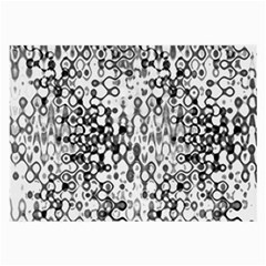 White And Black Modern Abstract Design Large Glasses Cloth (2 Sides) by dflcprintsclothing