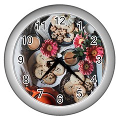 Cookies & Tea Tray  Wall Clock (silver) by Incredible