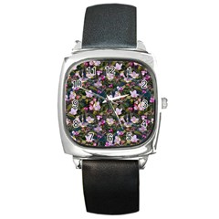 Apple Blossom  Square Metal Watch by SychEva