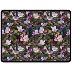 Apple Blossom  Double Sided Fleece Blanket (large)  by SychEva