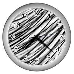 Galaxy Motion Black And White Print 2 Wall Clock (silver) by dflcprintsclothing