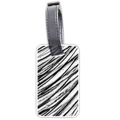 Galaxy Motion Black And White Print 2 Luggage Tag (one Side) by dflcprintsclothing