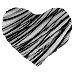 Galaxy Motion Black And White Print 2 Large 19  Premium Heart Shape Cushions