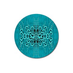 Blue Flowers So Decorative And In Perfect Harmony Magnet 3  (round) by pepitasart