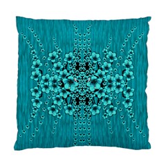 Blue Flowers So Decorative And In Perfect Harmony Standard Cushion Case (one Side) by pepitasart