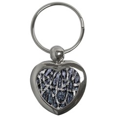 Glithc Grunge Abstract Print Key Chain (heart) by dflcprintsclothing