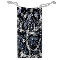 Glithc Grunge Abstract Print Jewelry Bag