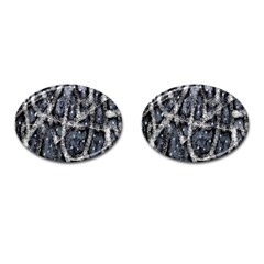 Glithc Grunge Abstract Print Cufflinks (oval) by dflcprintsclothing
