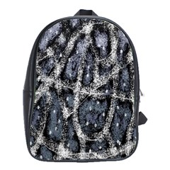 Glithc Grunge Abstract Print School Bag (large) by dflcprintsclothing