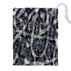 Glithc Grunge Abstract Print Drawstring Pouch (5XL)