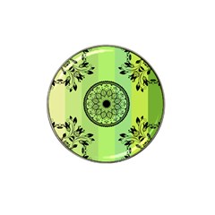 Green Grid Cute Flower Mandala Hat Clip Ball Marker (10 Pack) by Magicworlddreamarts1