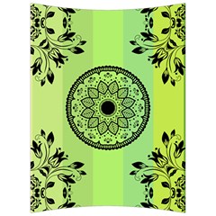 Green Grid Cute Flower Mandala Back Support Cushion