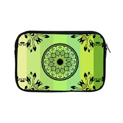 Green Grid Cute Flower Mandala Apple Ipad Mini Zipper Cases