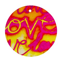 Pop Art Love Graffiti Ornament (round) by essentialimage365