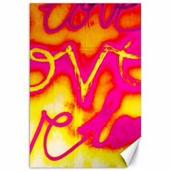 Pop Art Love Graffiti Canvas 20  X 30  by essentialimage365