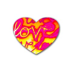 Pop Art Love Graffiti Heart Coaster (4 Pack)  by essentialimage365
