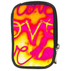 Pop Art Love Graffiti Compact Camera Leather Case by essentialimage365